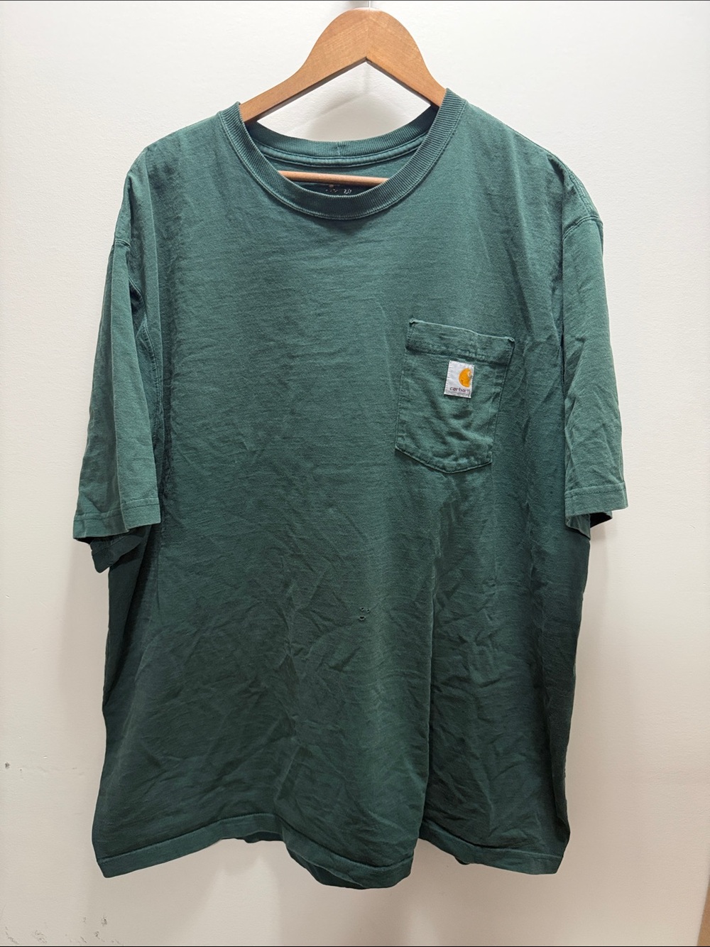 Carhartt Men’s Pocket T-Shirt — Deep Green Size XXL